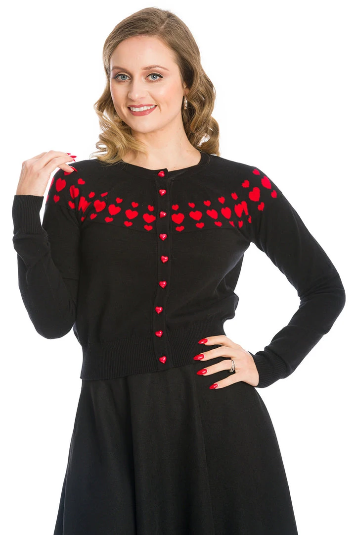 Banned Love Wins 50's Cardigan Black