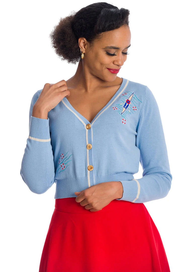 Banned Regatta Boat Cardigan Blue New In