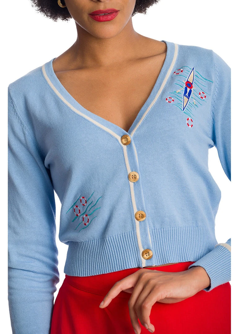 Banned Regatta Boat Cardigan Blue New In