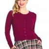 Banned Winter Storm 50's Cardigan Burgundy Red