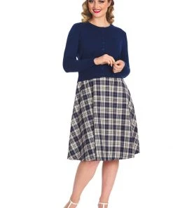 Banned Winter Storm 50's Cardigan Navy Blue
