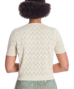 Banned Summer Scallop 40's Cardigan Ivory