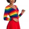 Banned Love Wins Rainbow 50's Cardigan Multicolour