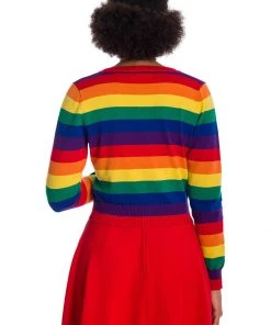 Banned Love Wins Rainbow 50's Cardigan Multicolour