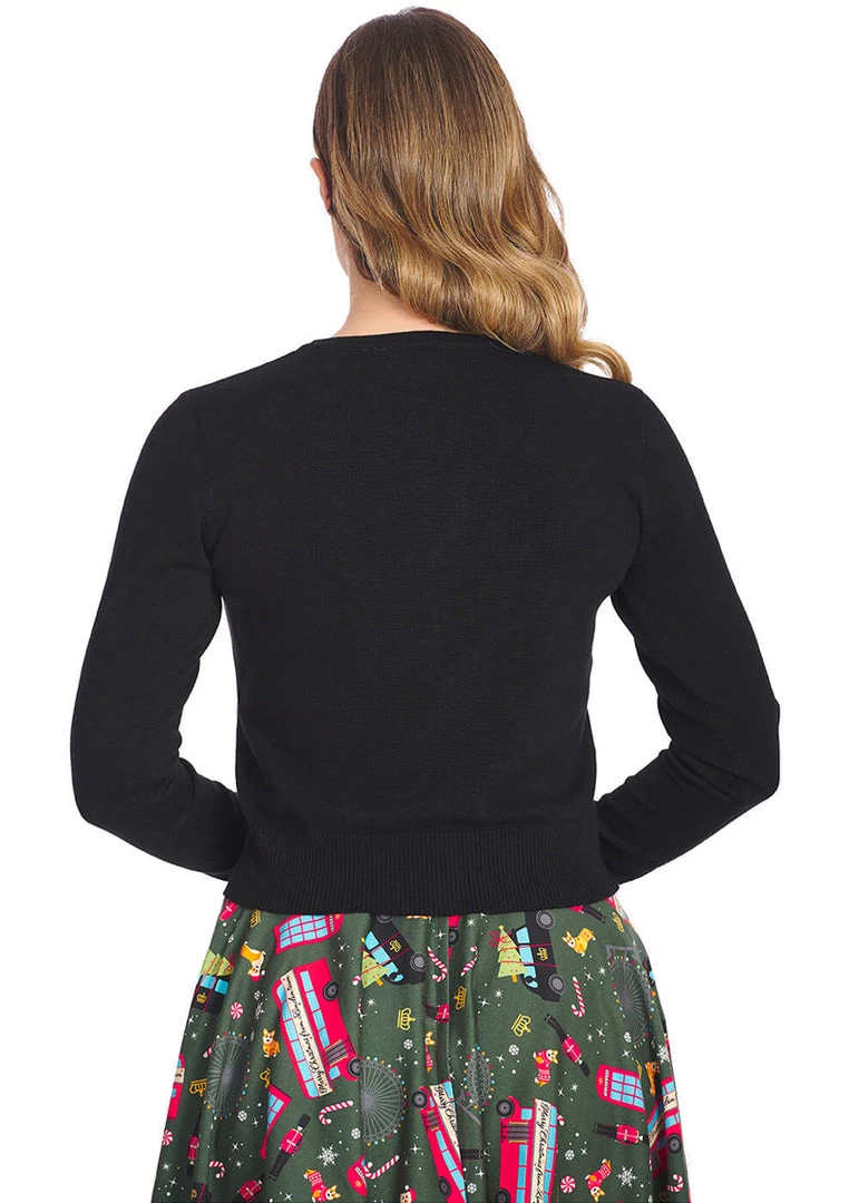 Banned Queens Cab 50's Cardigan Black