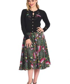 Banned Queens Cab 50's Cardigan Black