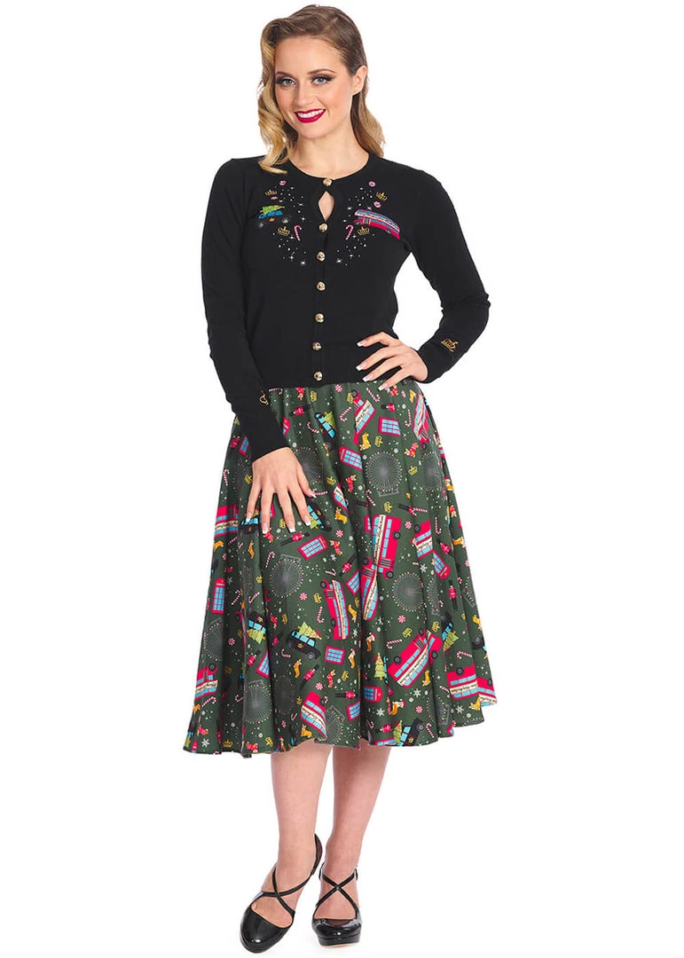 Banned Queens Cab 50's Cardigan Black