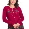 Banned Queens Cab 50's Cardigan Red