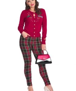 Banned Queens Cab 50's Cardigan Red