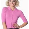 New In Banned April Bow 40's Cardigan Pink