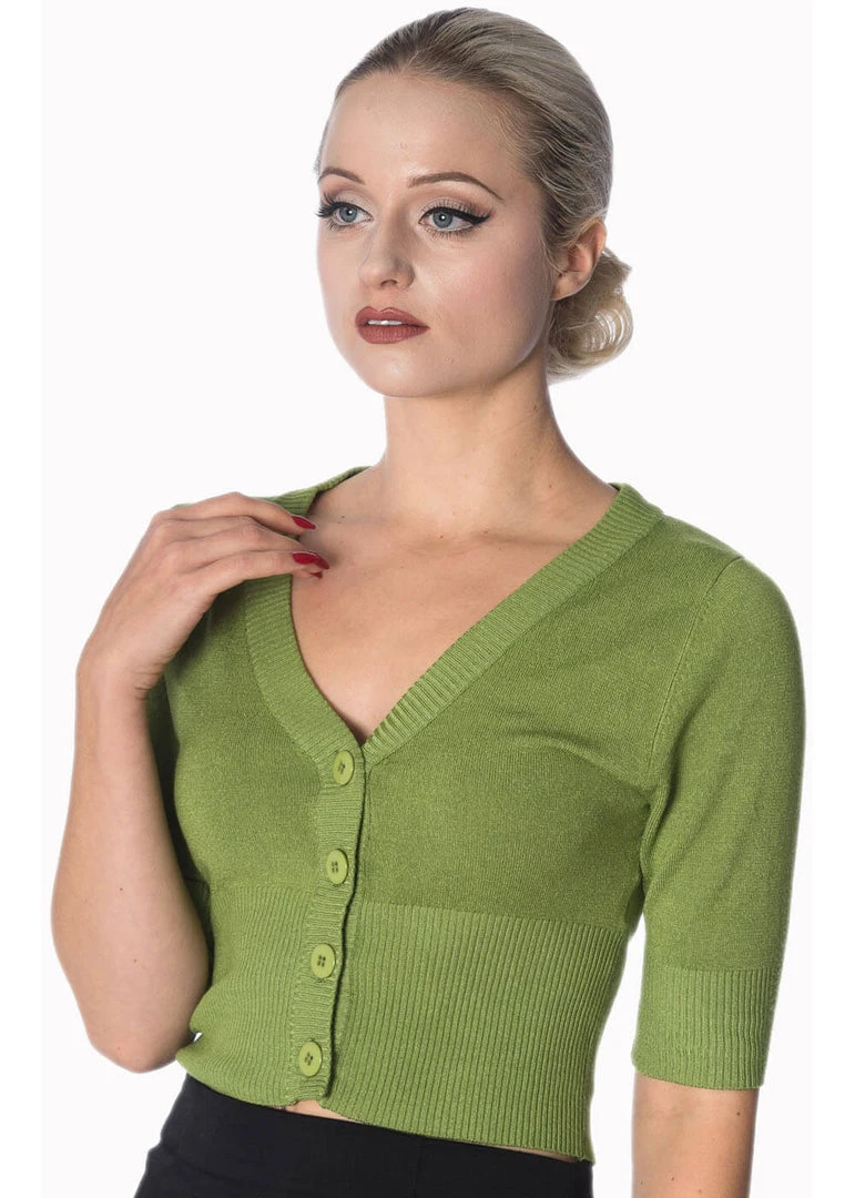 Banned Overload 50's Cardigan Apple Green