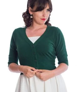 Banned Overload 50's Cardigan Dark Green