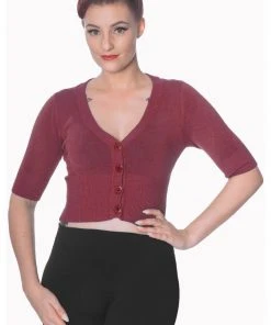 New In Banned Overload Cardigan Burgundy Color