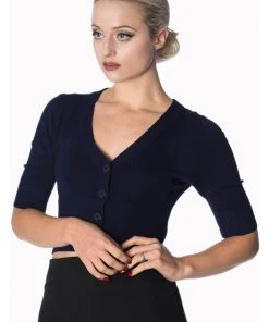 Banned Overload 50's Cardigan Night Blue New In