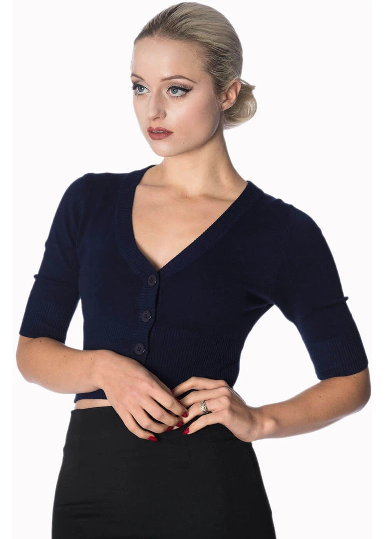 Banned Overload 50's Cardigan Night Blue New In