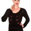 Banned Drive Me Crazy 50's Cardigan Black