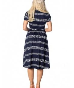 Banned Sail Away 50's Swing Dress Navy