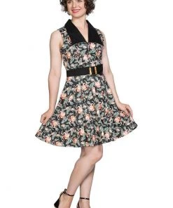 Banned Flamingo Honnie 50's Swing Dress Black