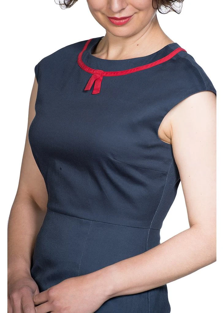 New In Banned Summer Sail 50's Pencil Dress Navy