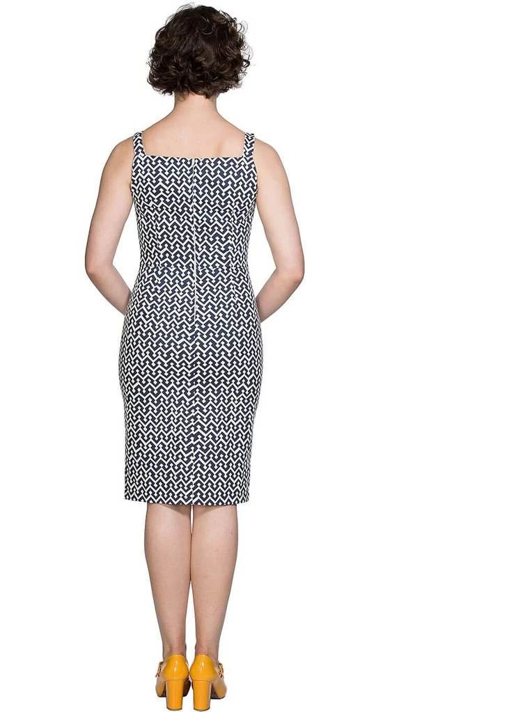 Banned Tile 60's Pencil Dress Navy New In