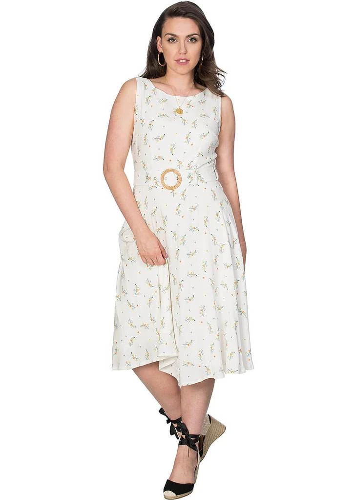Banned Spring Sprig 60's Dress Cream