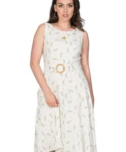 Banned Spring Sprig 60's Dress Cream