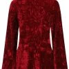 Banned Big Crush Velvet 60's Dress Burgundy