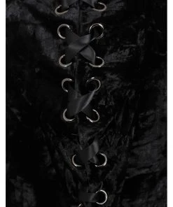 Banned Big Crush Hoodie Velvet 60's Dress Black