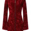 Banned Big Crush Hoodie Velvet 60's Dress Burgundy New In