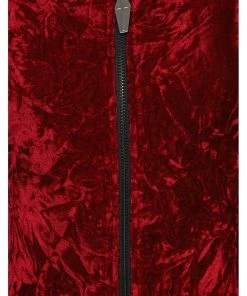 Banned Big Crush Hoodie Velvet 60's Dress Burgundy New In