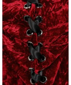 Banned Big Crush Hoodie Velvet 60's Dress Burgundy New In