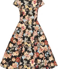 Banned Pino Colada 50's Swing Dress Black