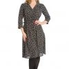 Banned Winter Rose 40's A-Line Dress Black