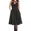 Banned Pumpkin Spice & All Things Nice 50's Swing Dress Black New In