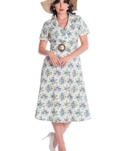 Banned Wild Flower 50's Swing Dress Green