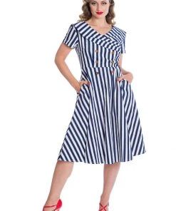 Banned Captain Sailor 50's Swing Dress Navy New In