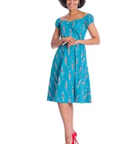 Banned Regatta Girl Boats 50's Swing Dress Blue New In