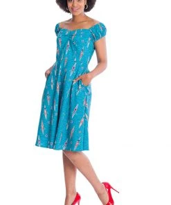Banned Regatta Girl Boats 50's Swing Dress Blue New In