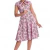 Banned Summer Berry 50's Swing Dress Lilac Purple New In