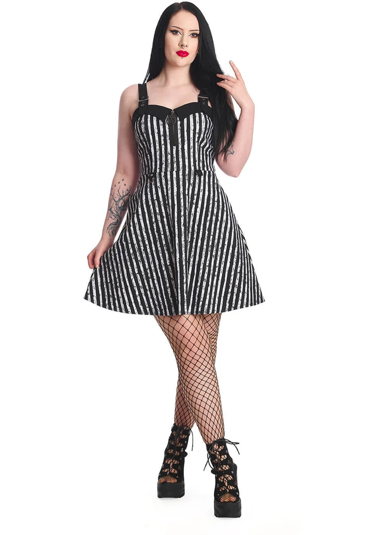 Banned Spooky Nightwalks 50's Swing Dress Black White New In