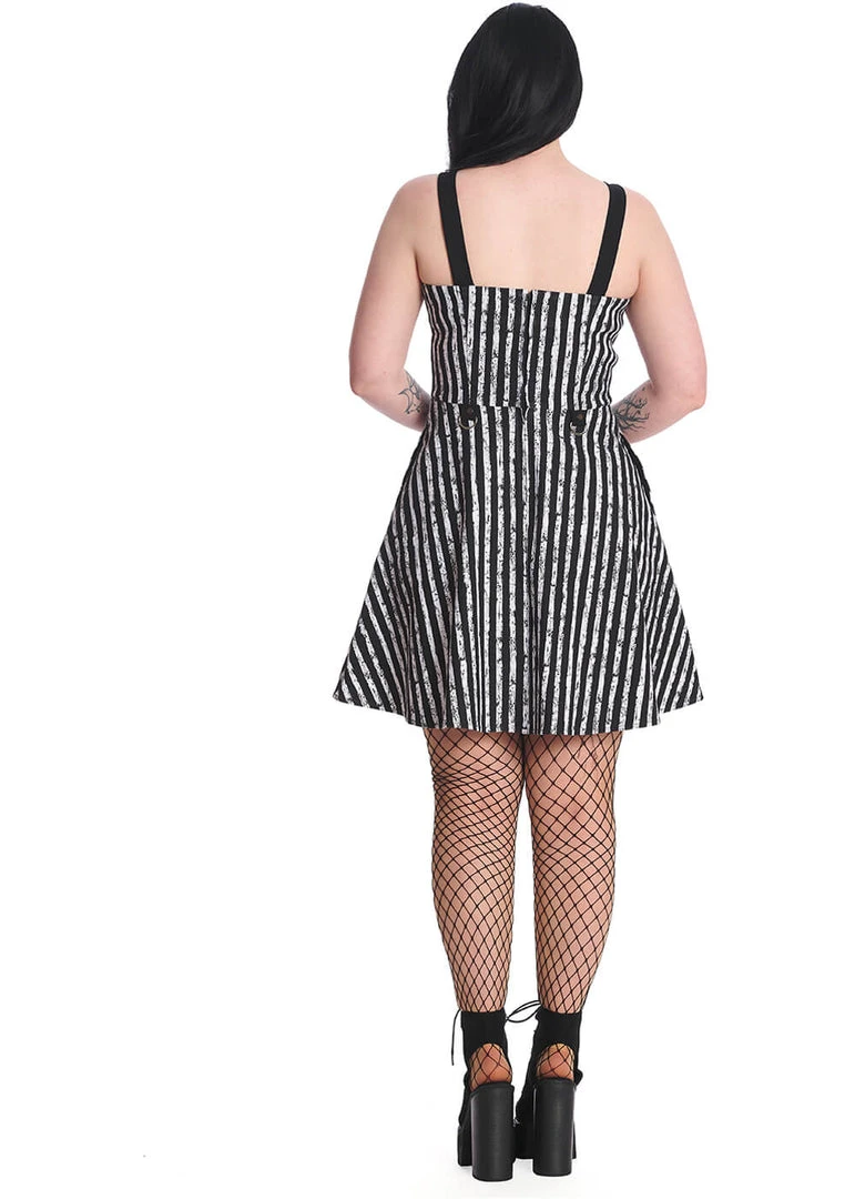 Banned Spooky Nightwalks 50's Swing Dress Black White New In