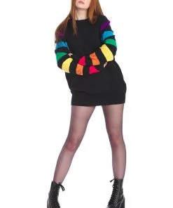 New In Banned Solar Knitted 50's Dress Multi