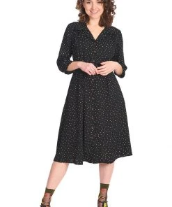 Banned Delicious Dots 50's Dress Black New In