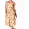 Banned Parasol All Over 50's Swing Dress Cream New In