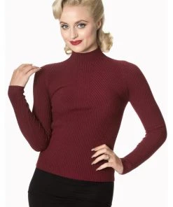 New In Banned Let's Tango Jumper Burgundy
