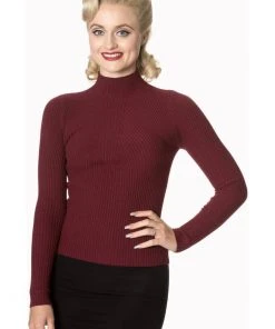 New In Banned Let's Tango Jumper Burgundy