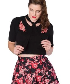 Banned Winter Flower 40's Jumper Black New In