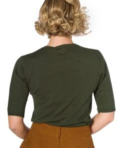 New In Banned Pug Dog 40's Jumper Green