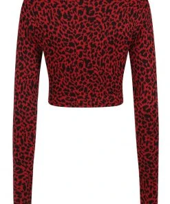 Banned Raptor Leopard 50's Jumper Red