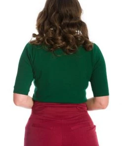 Banned Rainbow Winter 60's Jumper Green